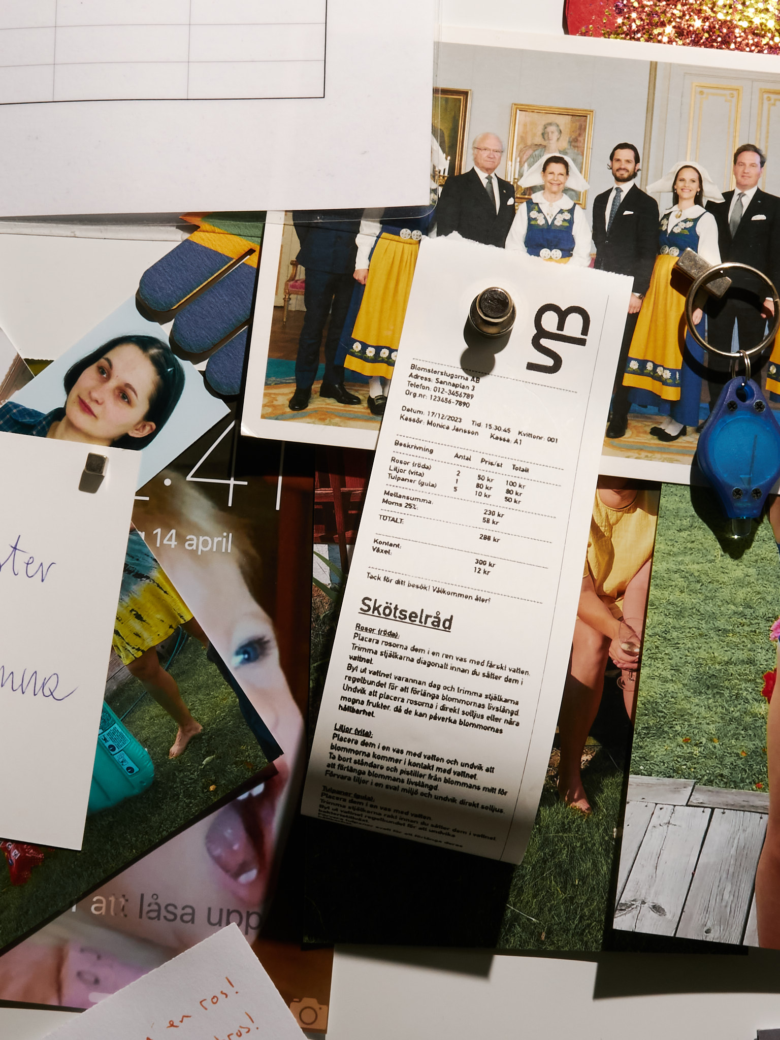 Receipt on fridge mockup